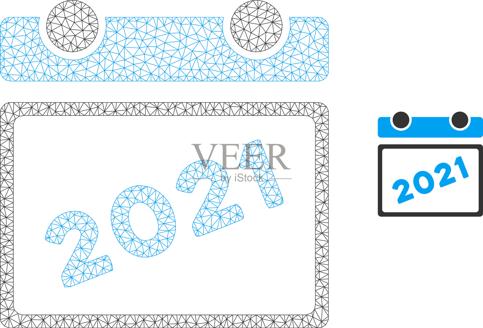 2021年日历网框型号插画图片素材