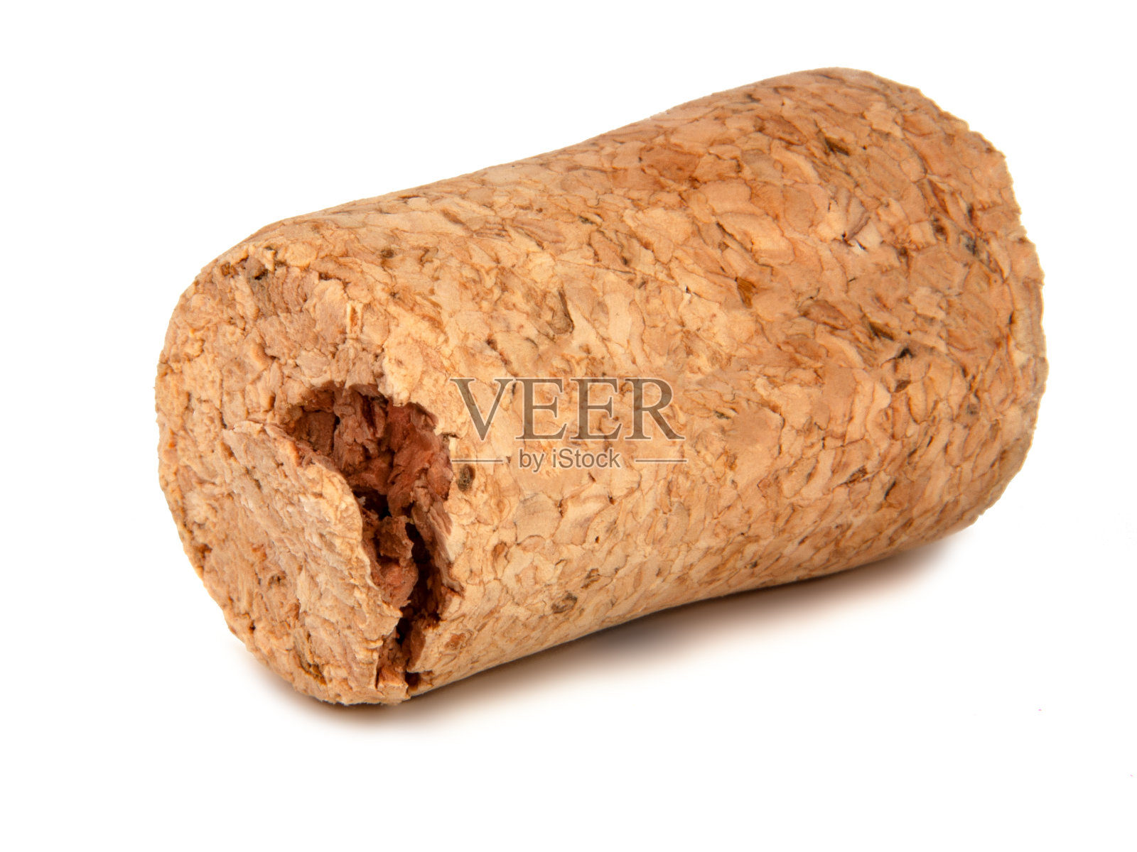 酒塞微距隔离在白色上照片摄影图片