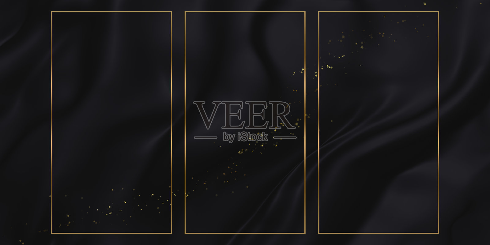 金色文本框架纹理背景闪亮条纹3D插图照片摄影图片