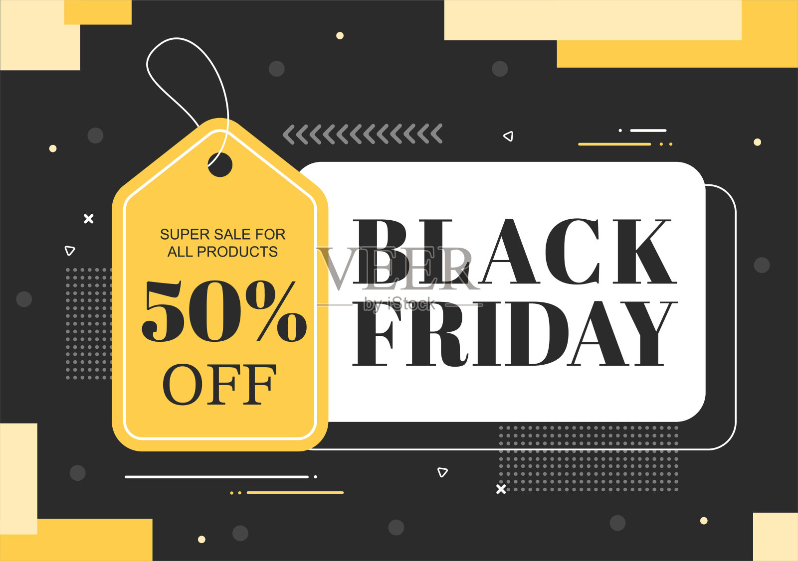 黑色星期五给大折扣销售的所有产品与礼品盒,丝带,气球海报,横幅,促销或背景矢量插图设计元素图片