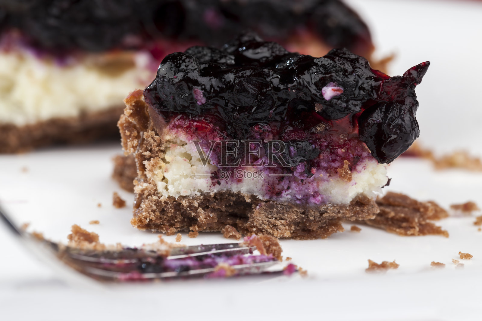 新鲜蓝莓巧克力馅饼照片摄影图片