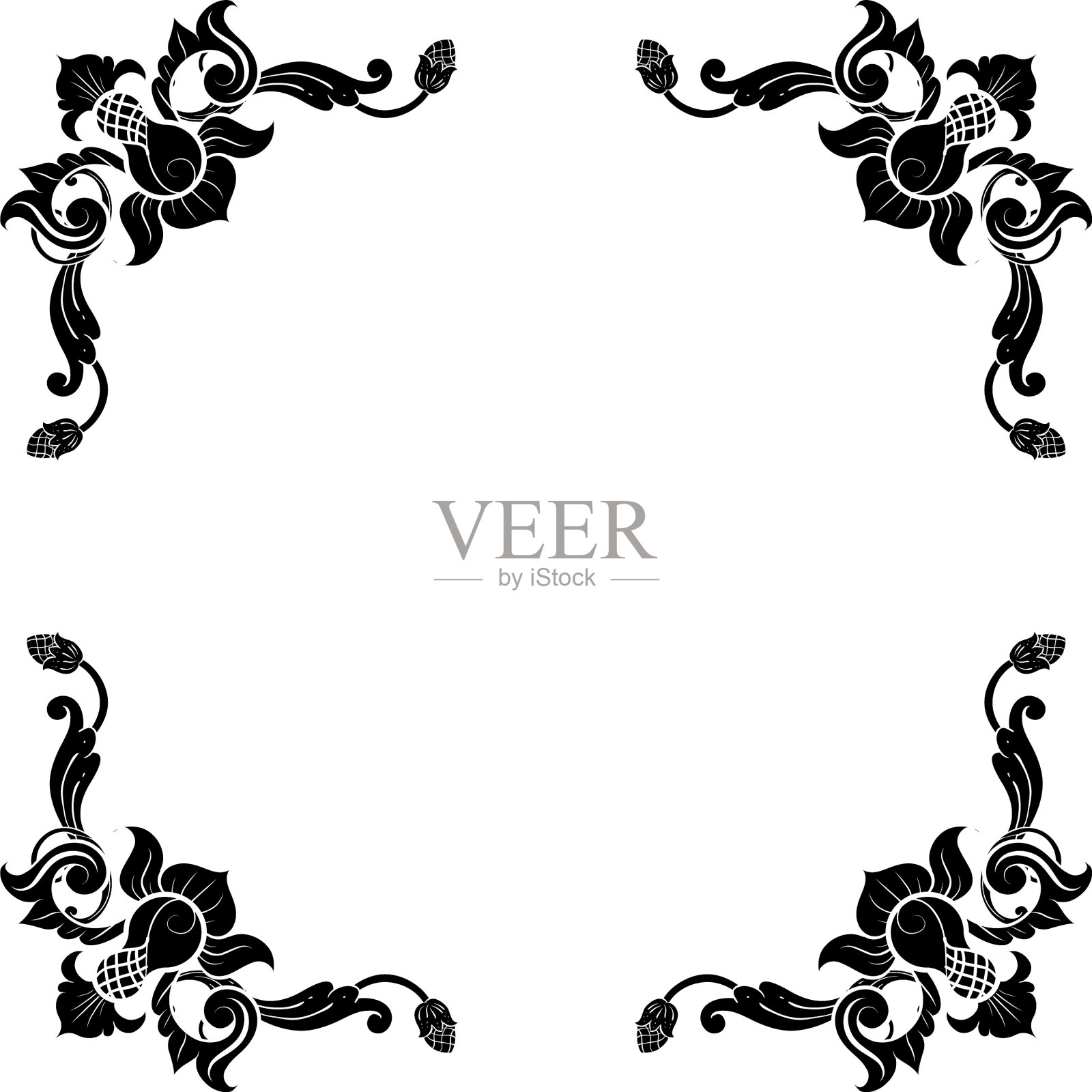 装饰手绘经典复古装饰插画图片素材