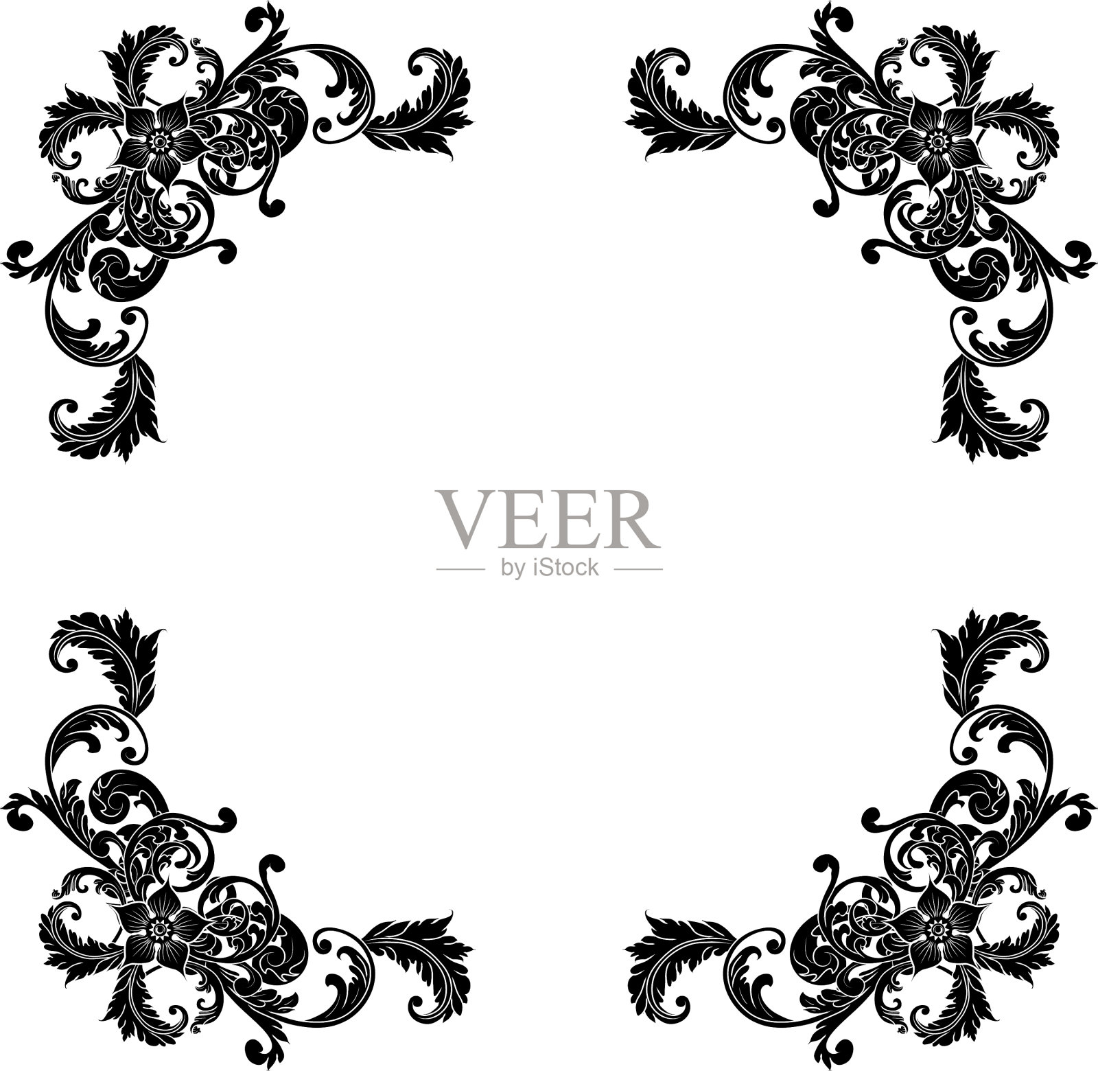 装饰手绘经典复古装饰插画图片素材