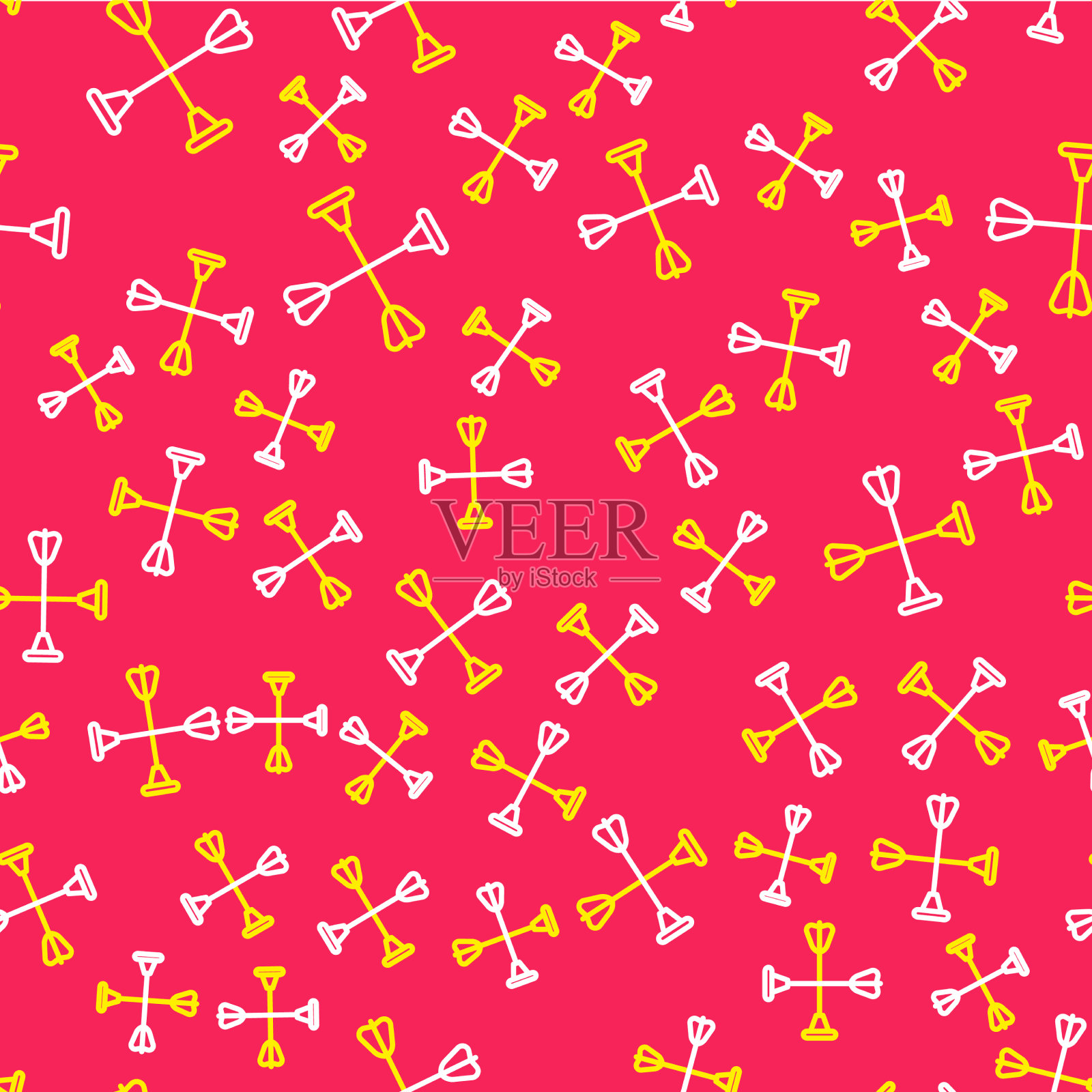 线箭头与吸管尖端图标隔离无缝插画图片素材