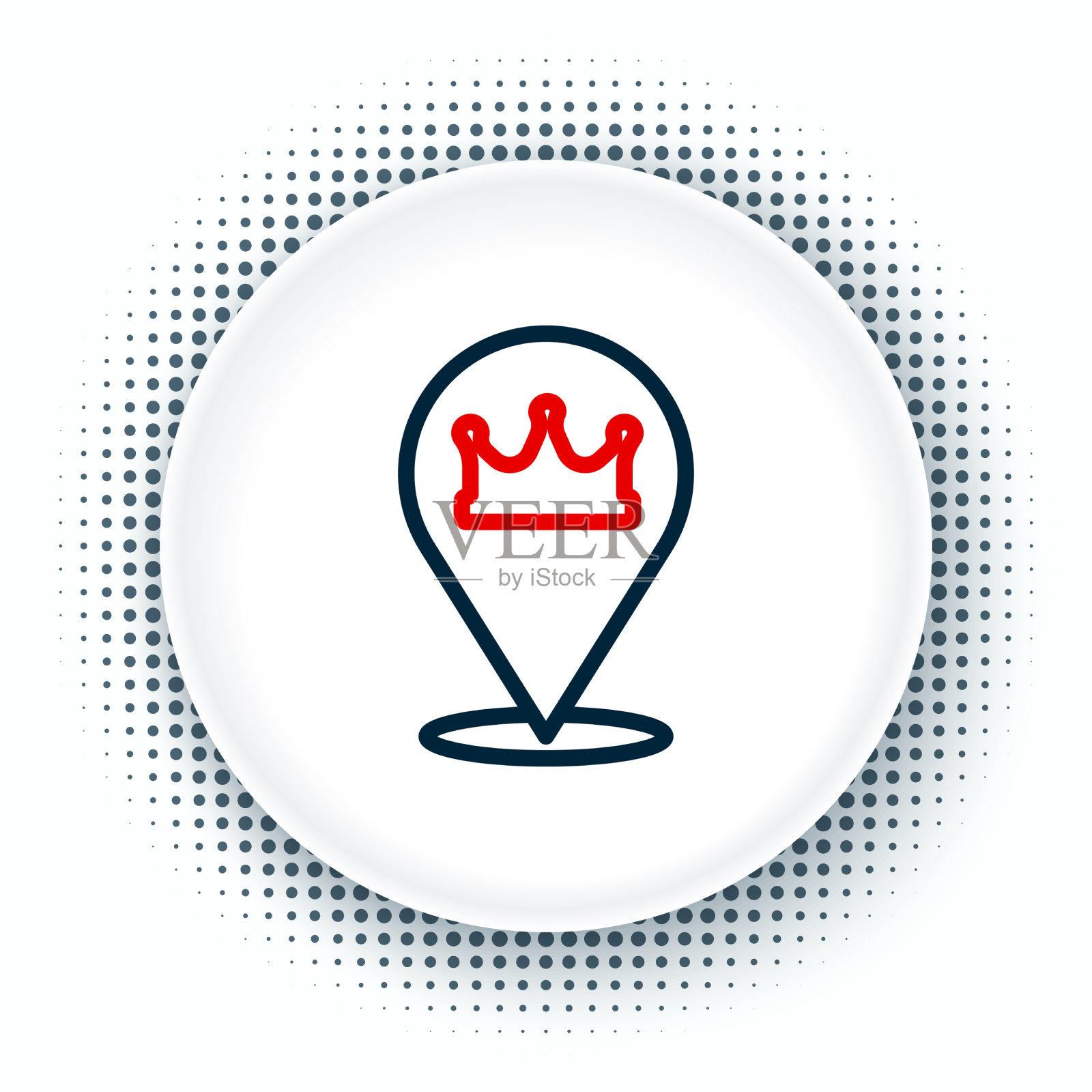 线位置国王皇冠图标孤立的白色图标素材