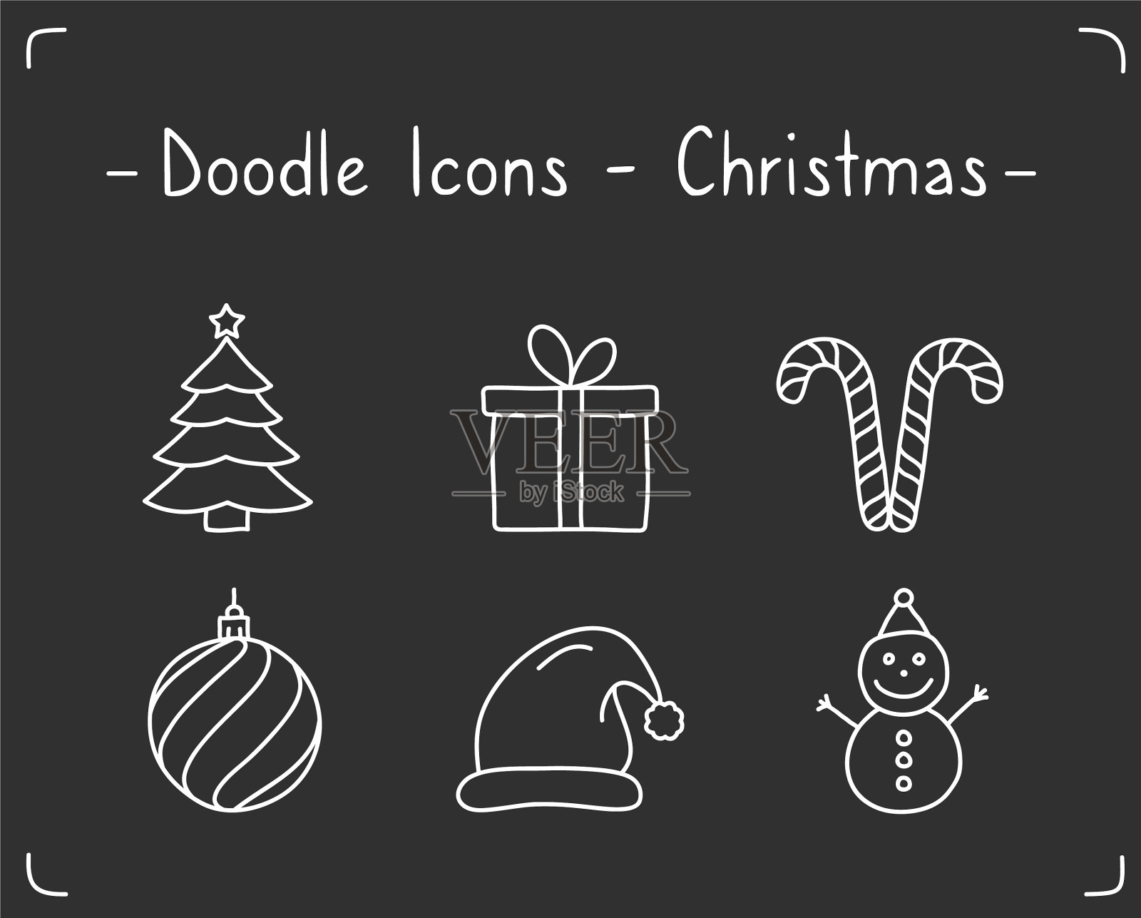 涂鸦圣诞图标图标素材