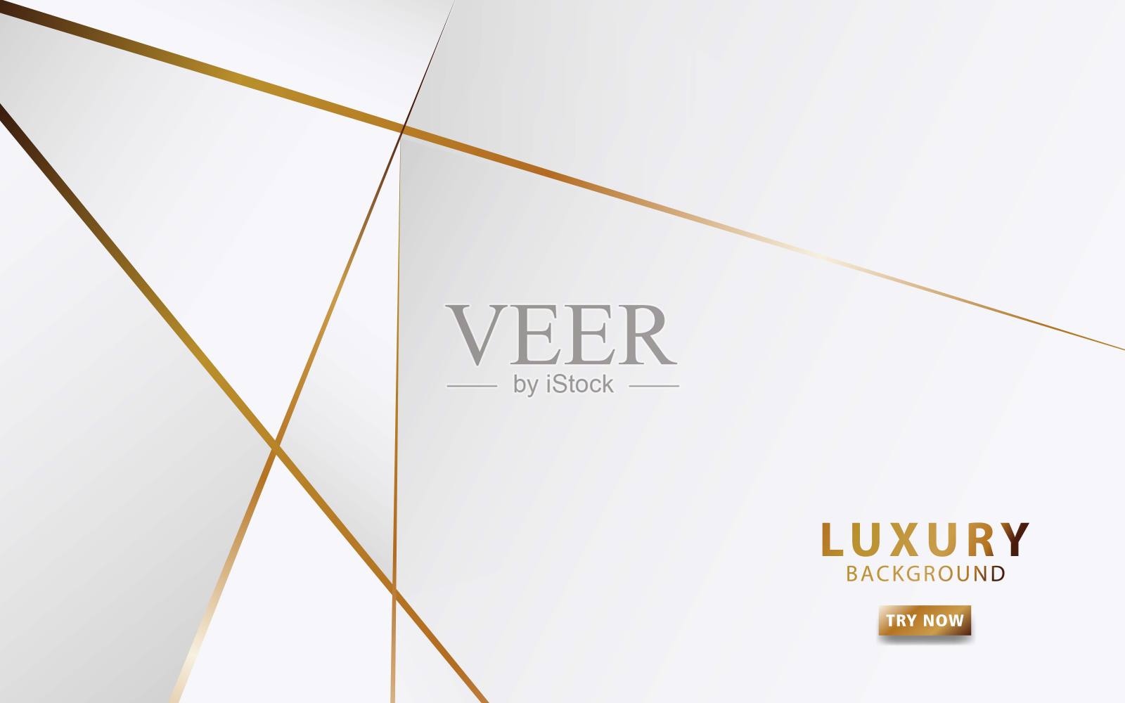 现代的白色抽象背景与黄金线插画图片素材