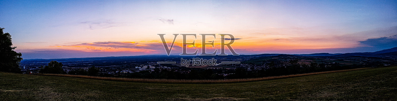 全景日落照片摄影图片