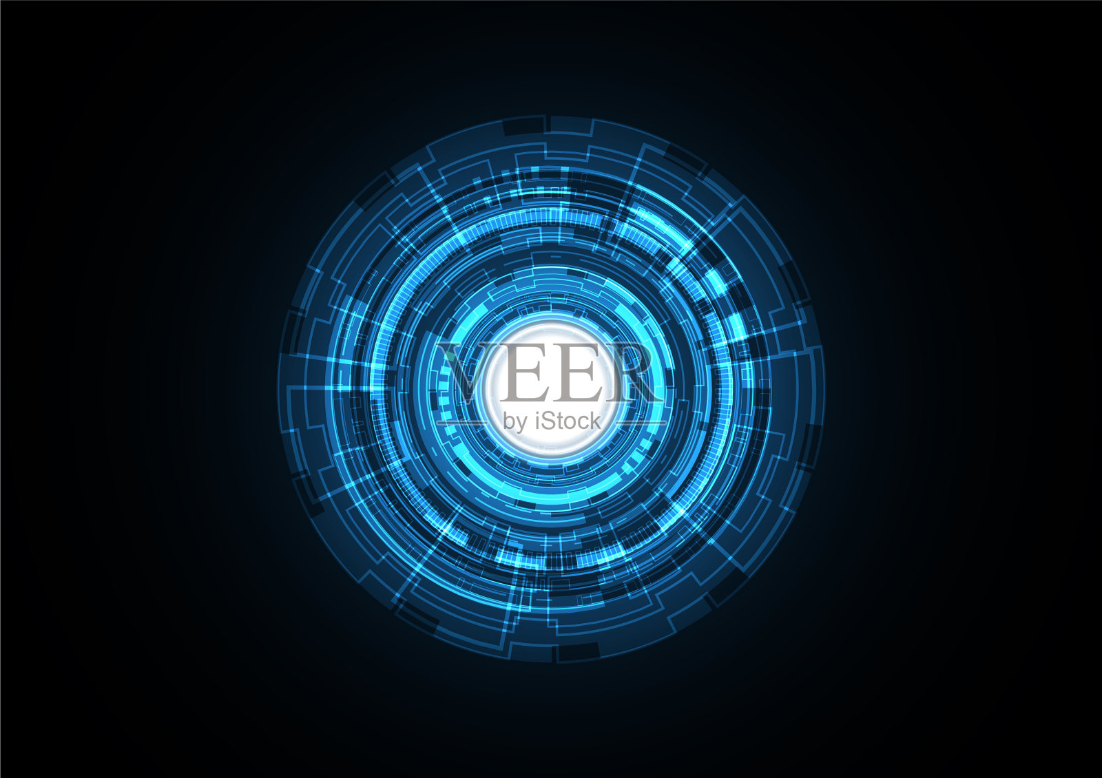 技术抽象未来圈背景插画图片素材