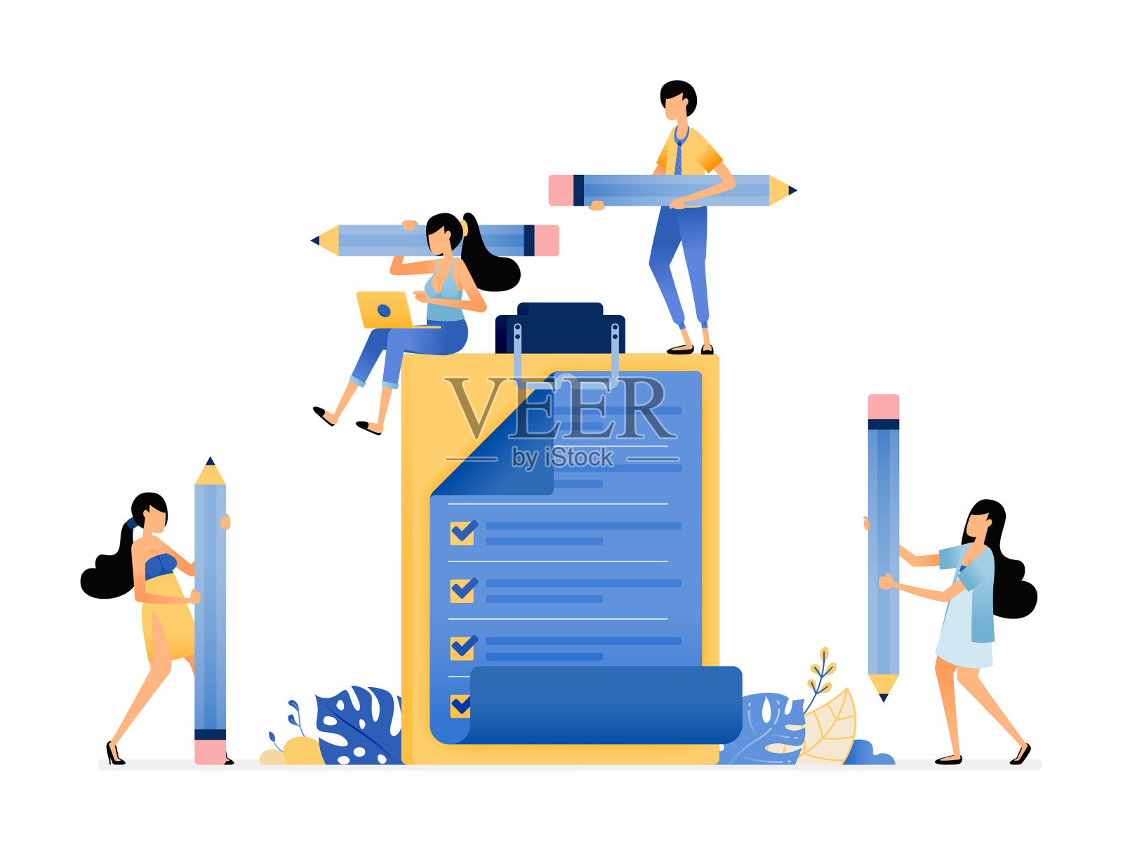 学生手持铅笔填写试卷设计元素图片