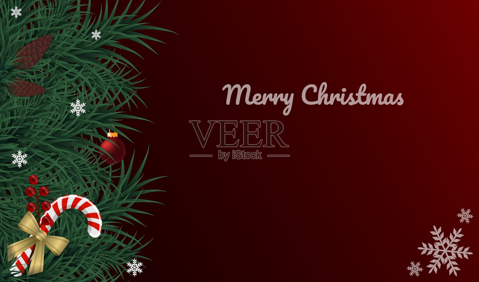 圣诞节和新年装饰插画图片素材