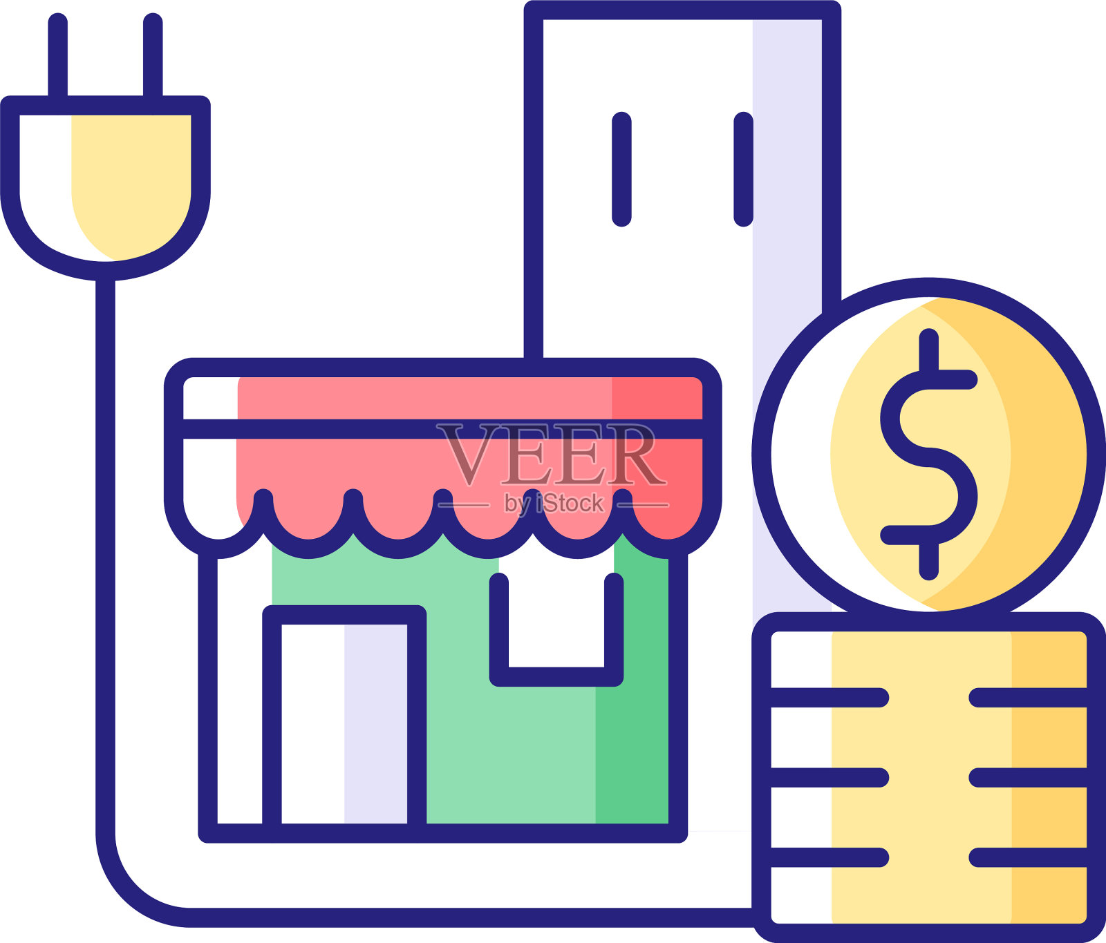 能源价格为商业客户RGB颜色设计元素图片