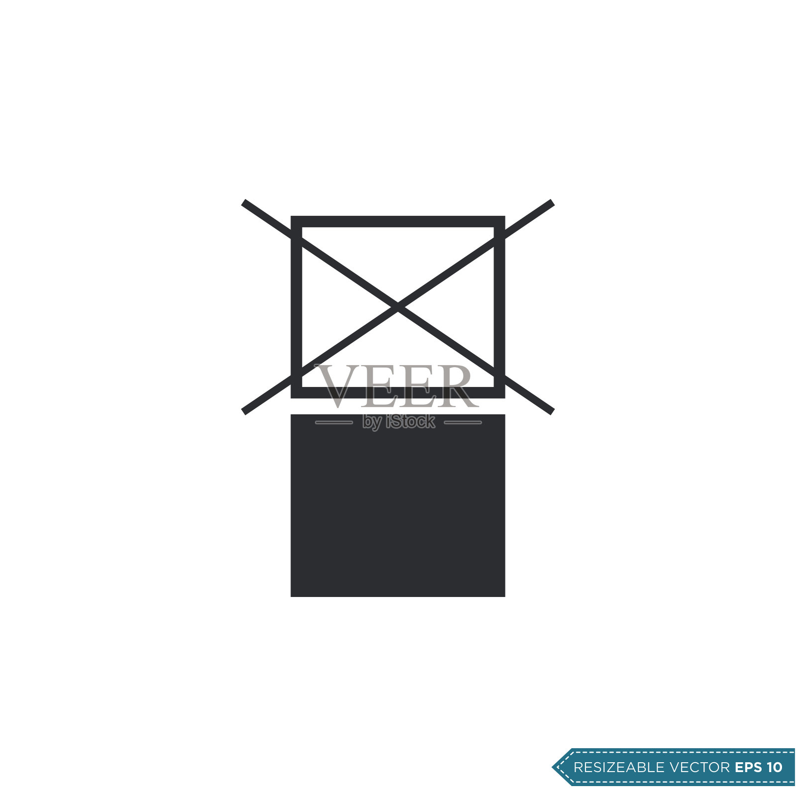 不堆栈。包装标志图标矢量模板平面设计图标素材