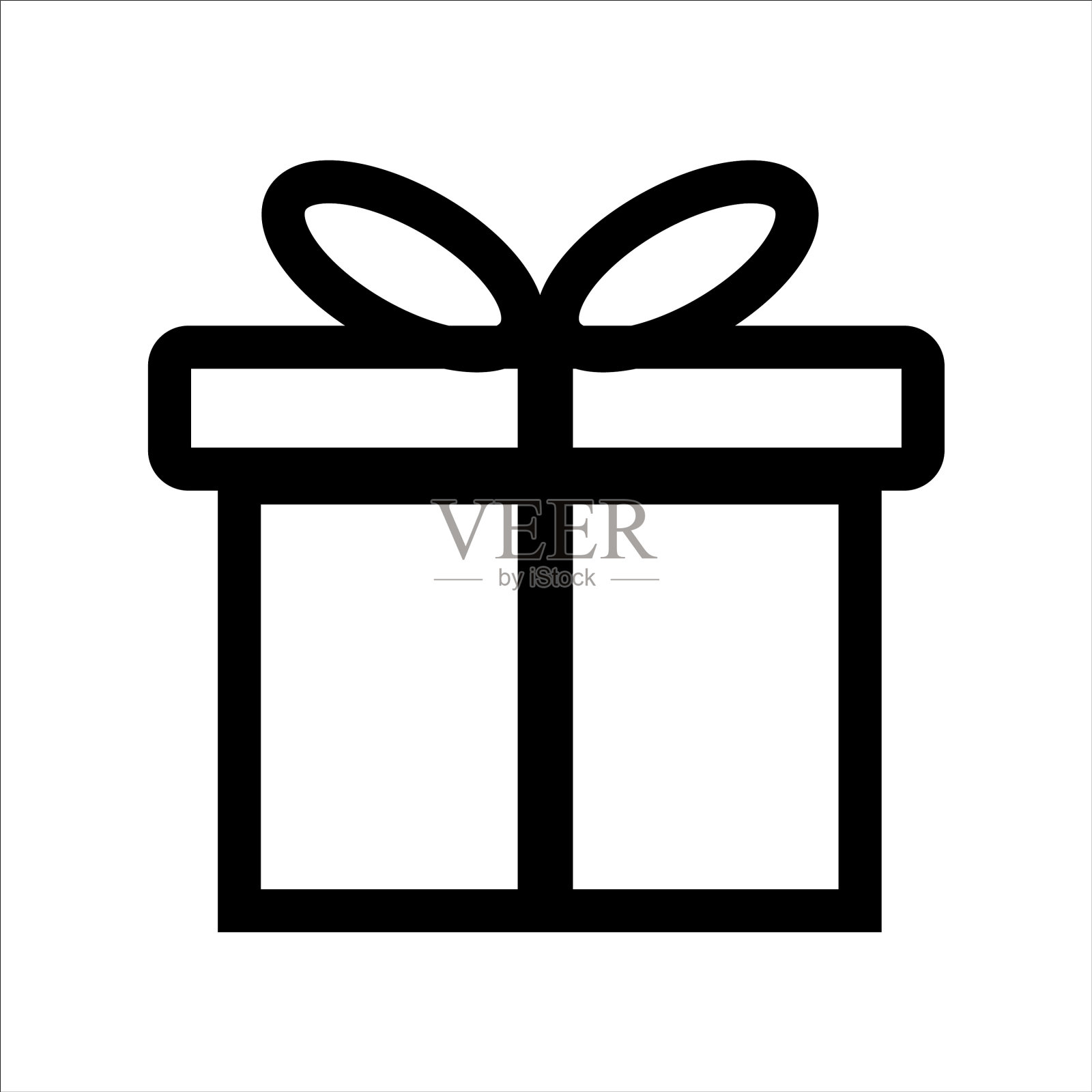 一个白色图标的礼物图标素材