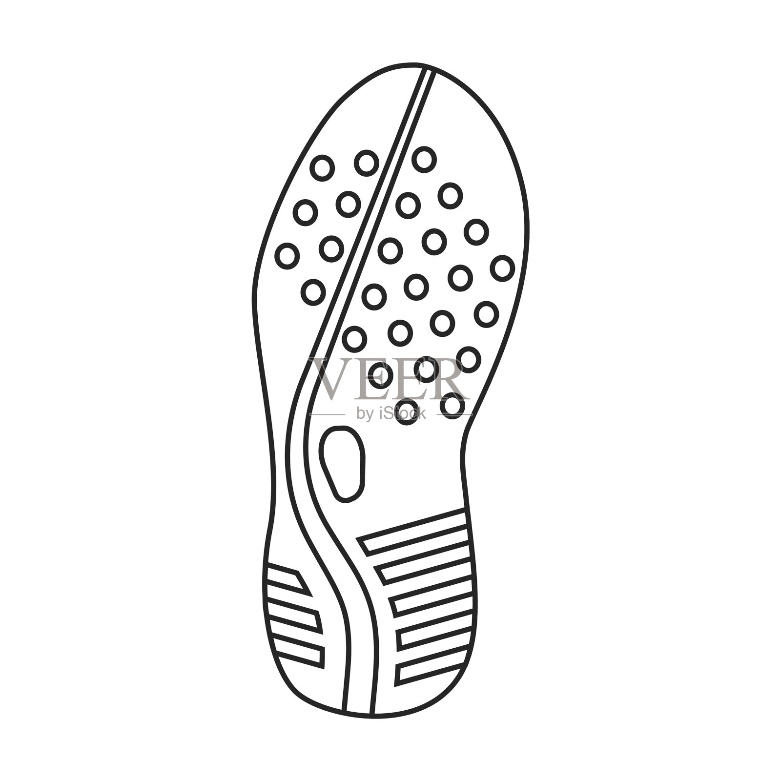 足迹轮廓图标设计元素图片