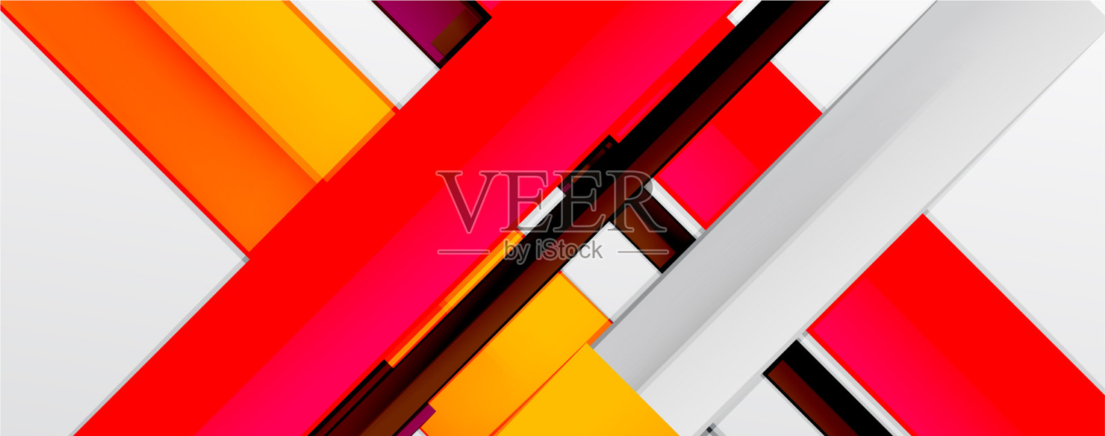 色彩抽象线条新潮几何背景插画图片素材