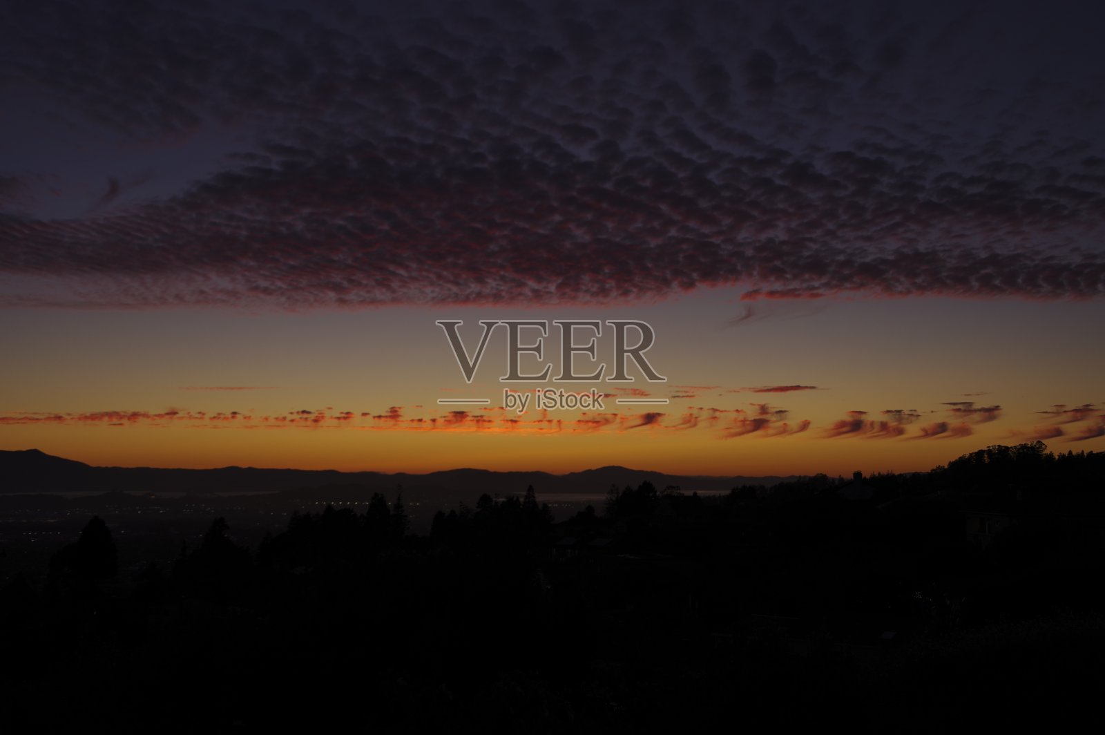 湾区日落照片摄影图片