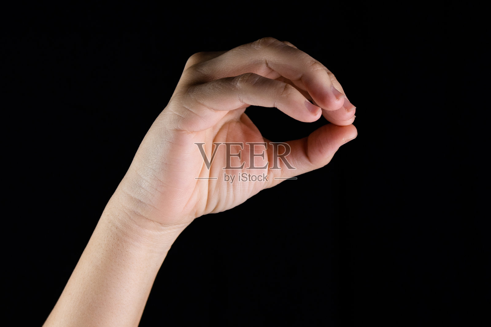 手语字母o照片摄影图片