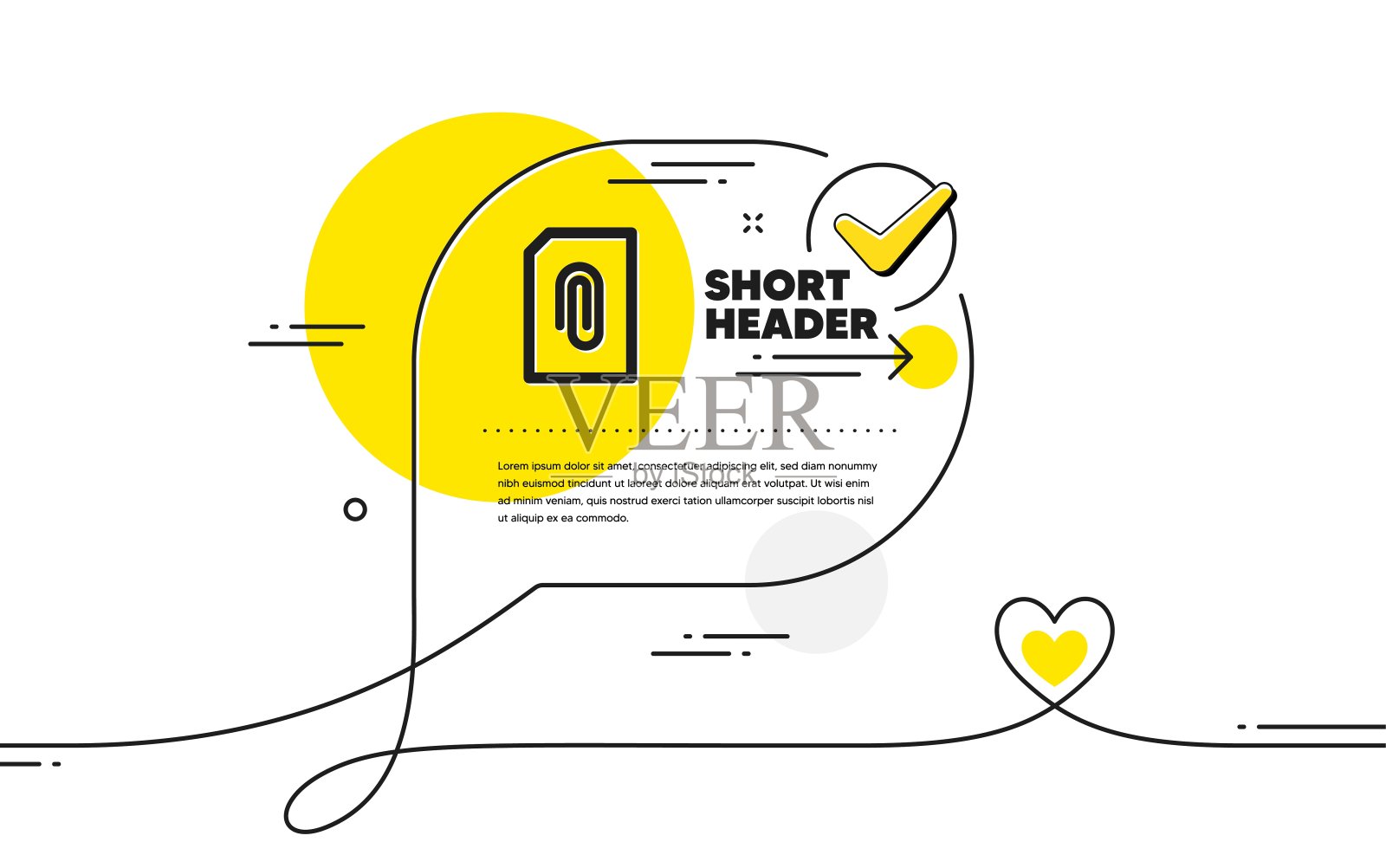 附加文件图标。文件签署。向量插画图片素材