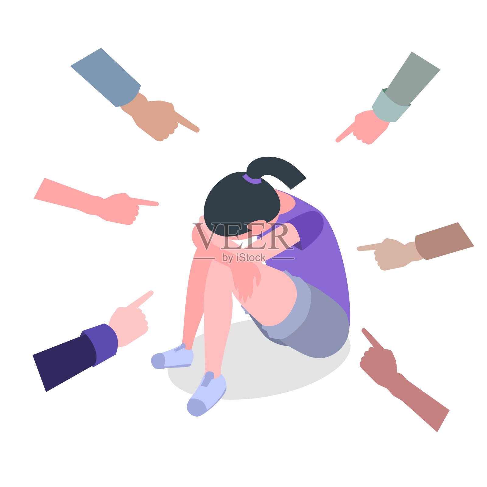 欺凌插画图片素材