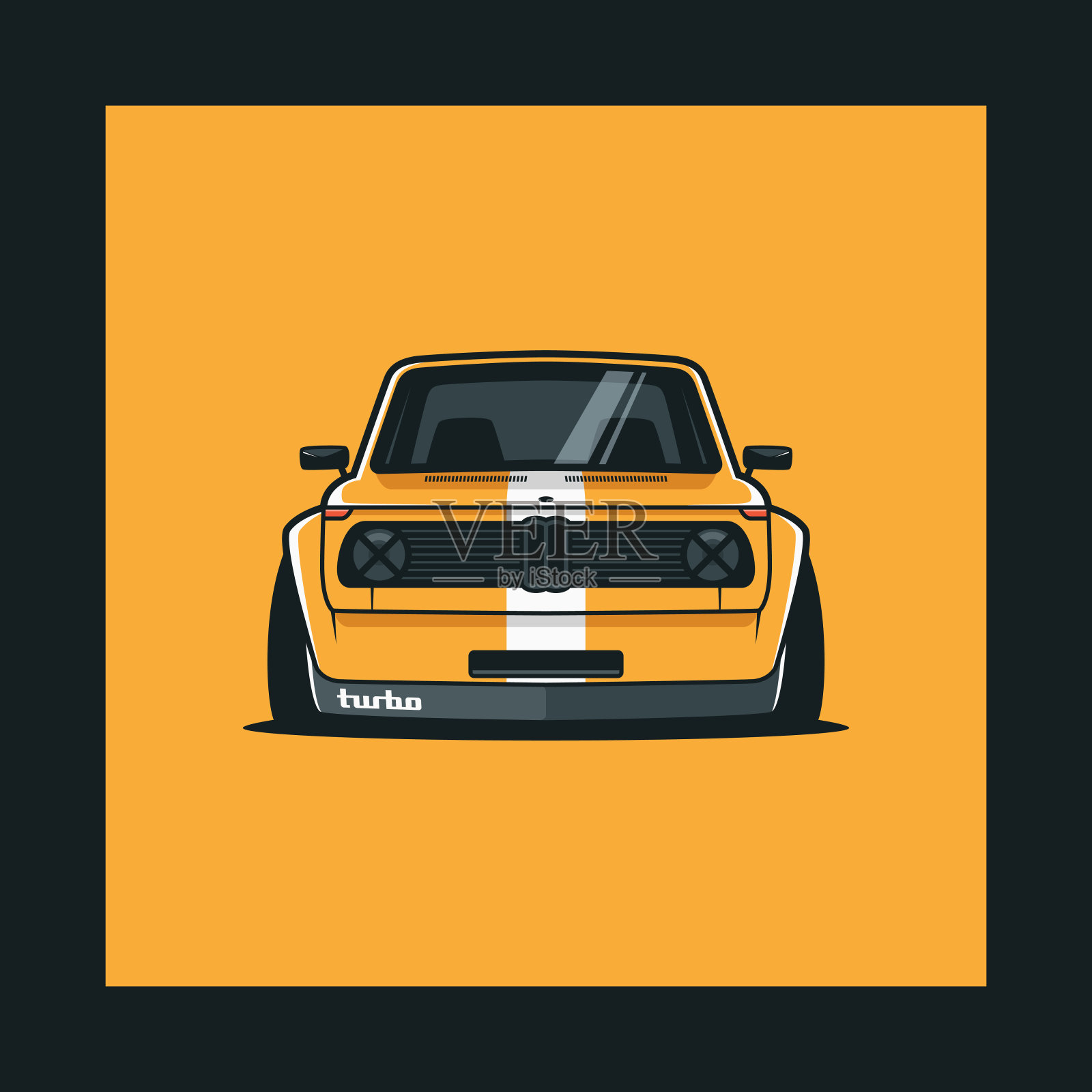 卡通经典赛车。矢量图插画图片素材