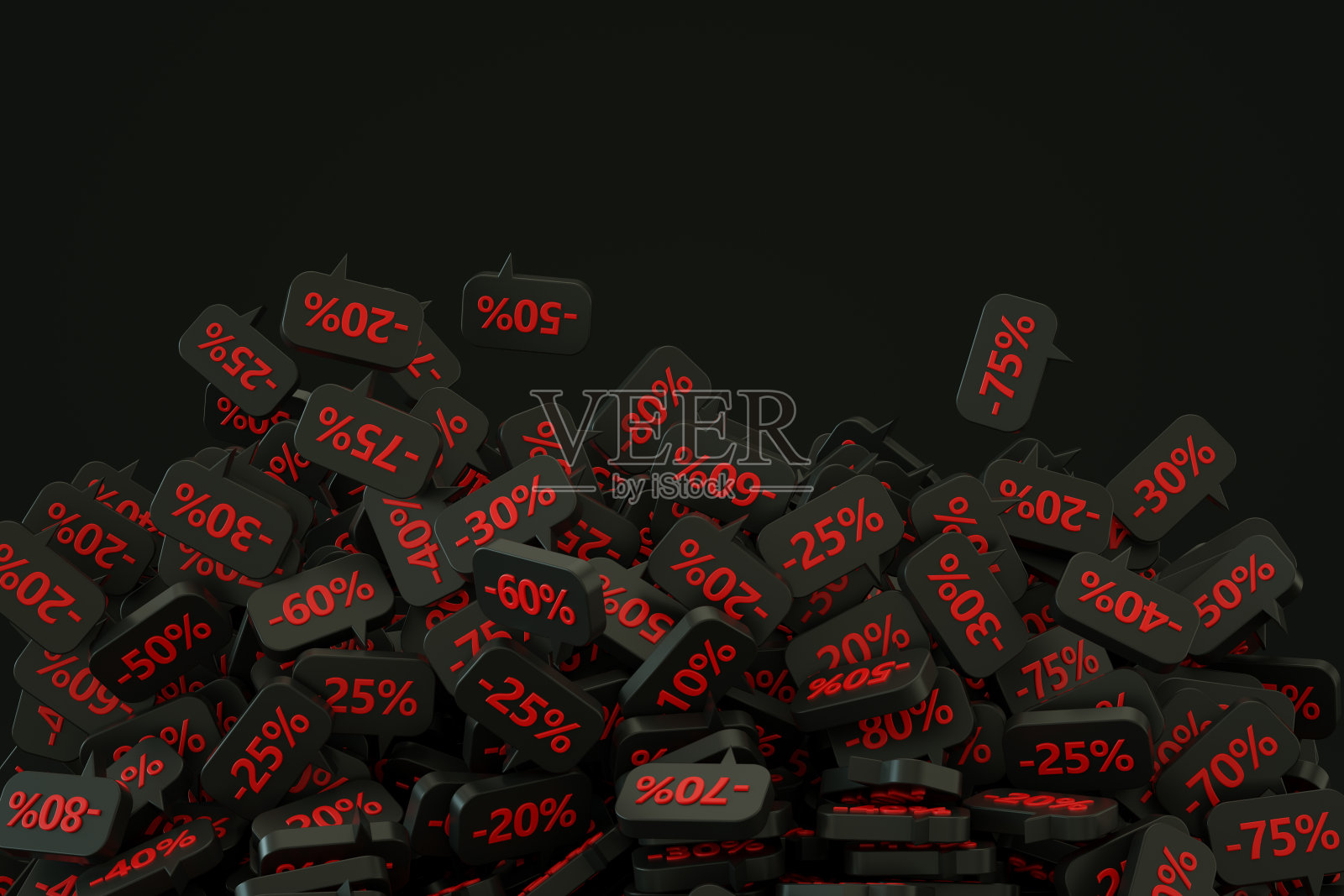 销售概念,百分比标志,价格折扣的语音泡沫照片摄影图片