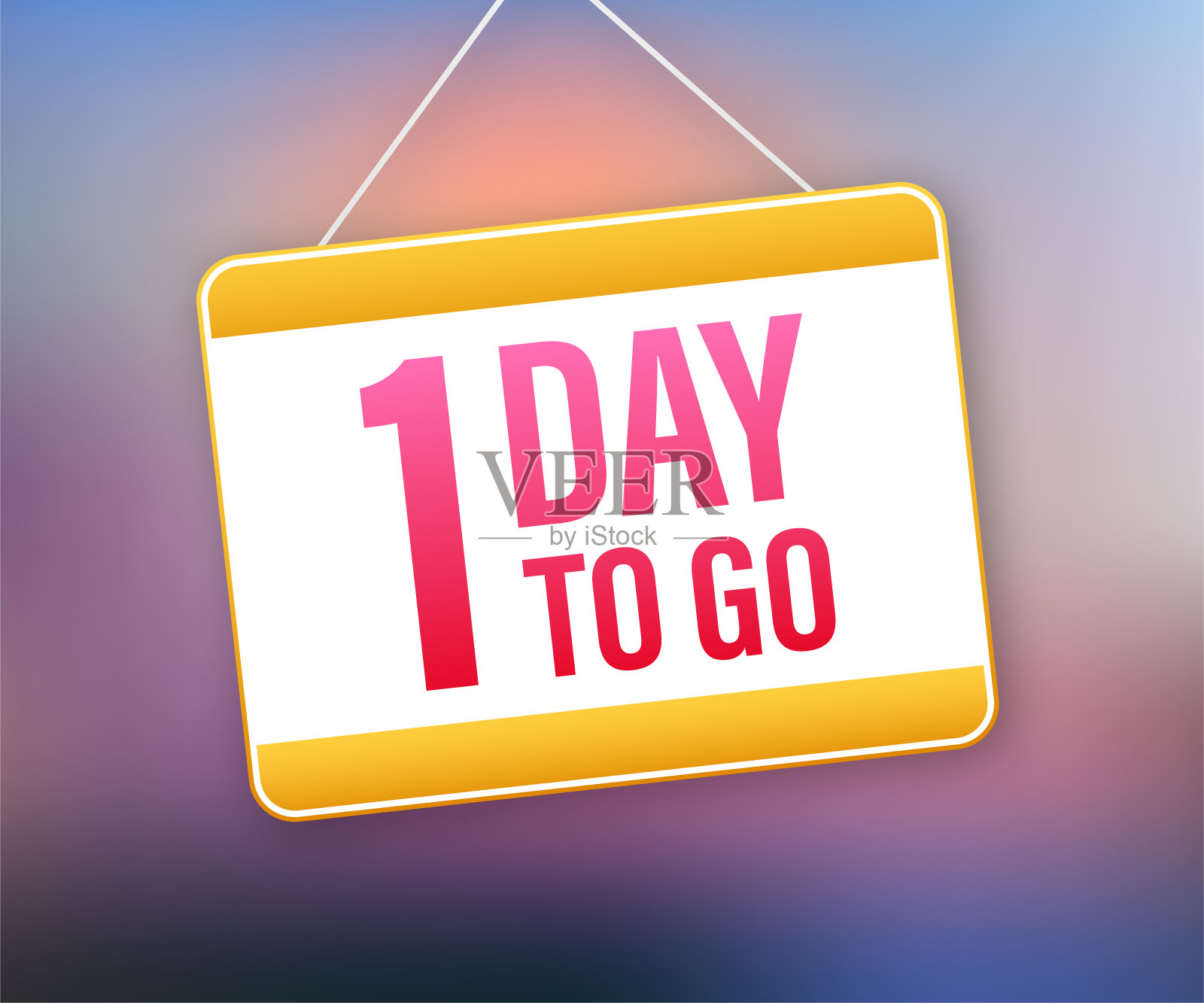 还剩1天。门信号图标。时间图标。数时间出售。矢量插图。插画图片素材