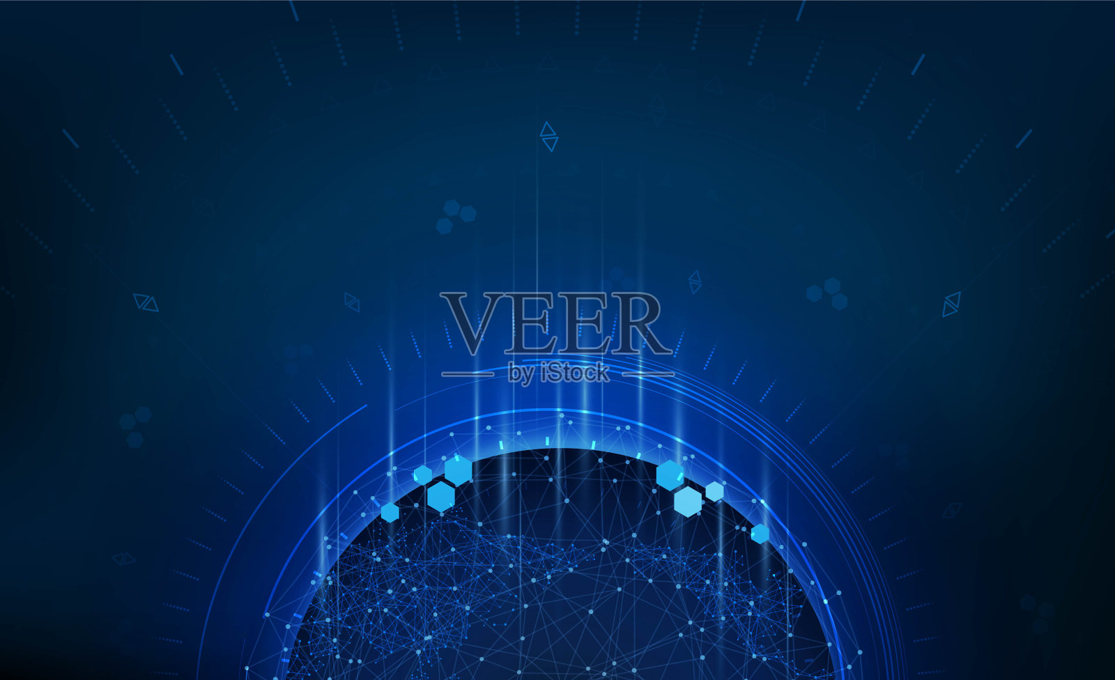 摘要光出技术背景高新通信理念创新寄于地球和技术网络。插画图片素材