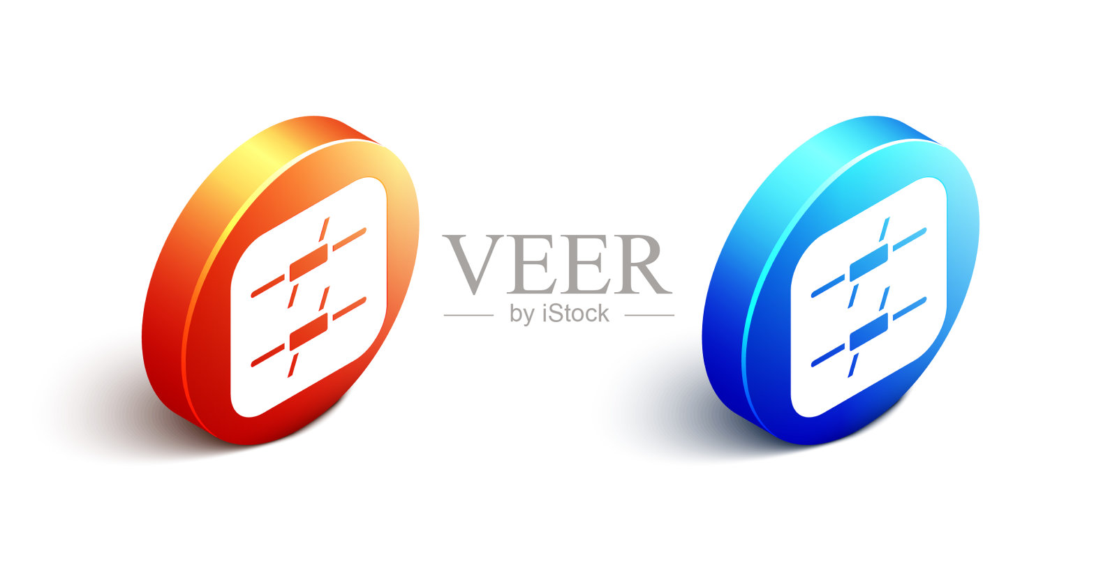 等距铁丝网图标隔离在白色图标素材