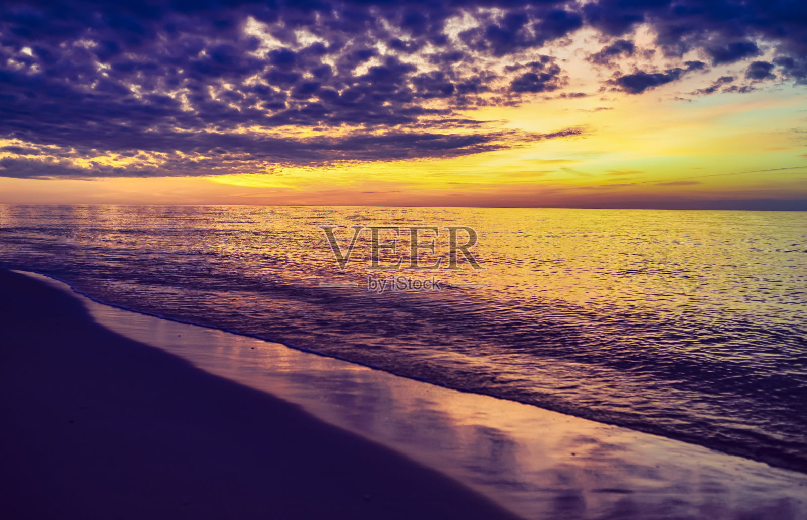 令人惊叹的日落海岸线西南佛罗里达卡约科斯塔照片摄影图片