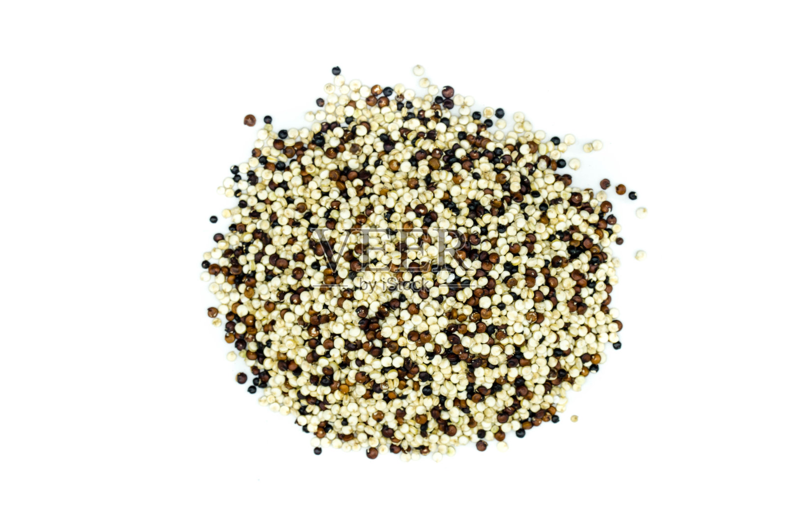 奇亚种子孤立在白色背景俯视图照片摄影图片