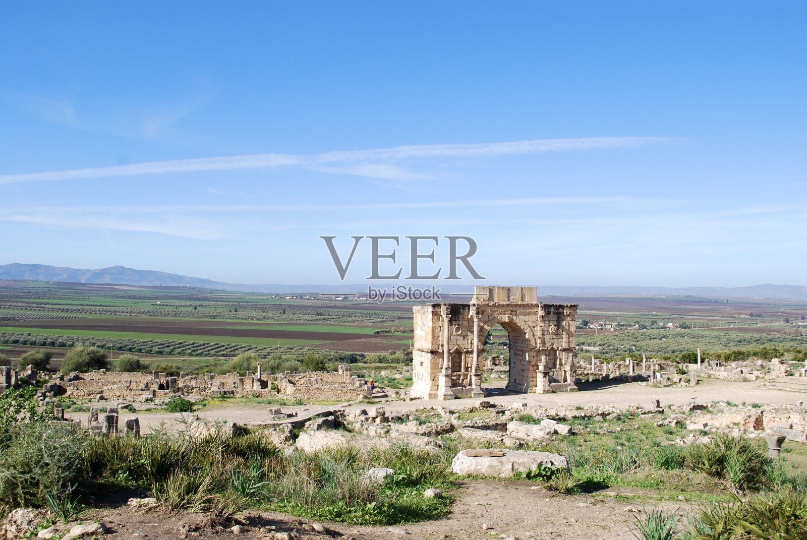 古瓦勒比利斯城照片摄影图片