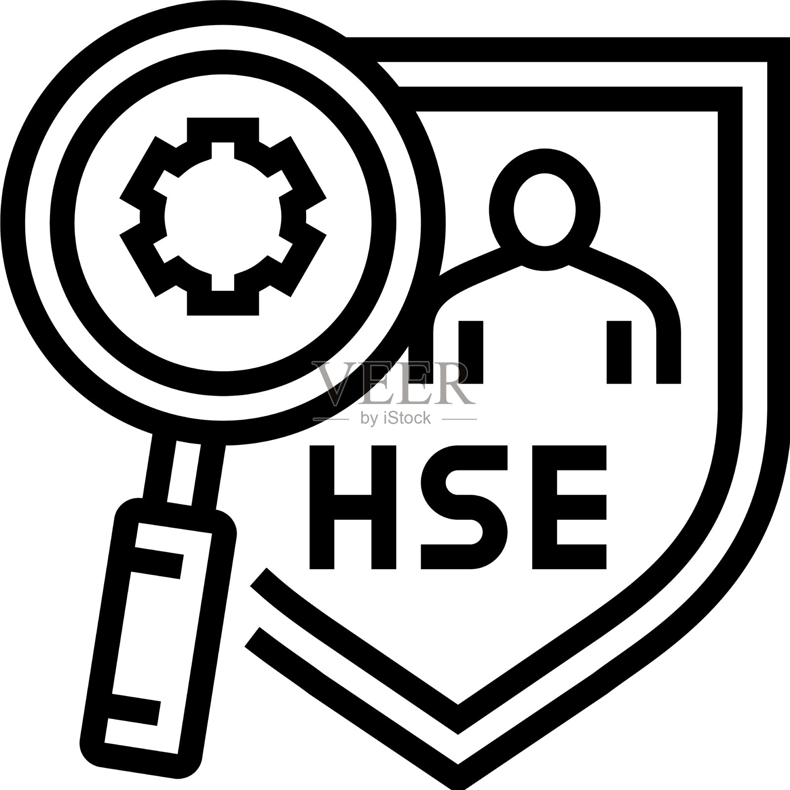 健康安全环境线图标图标素材