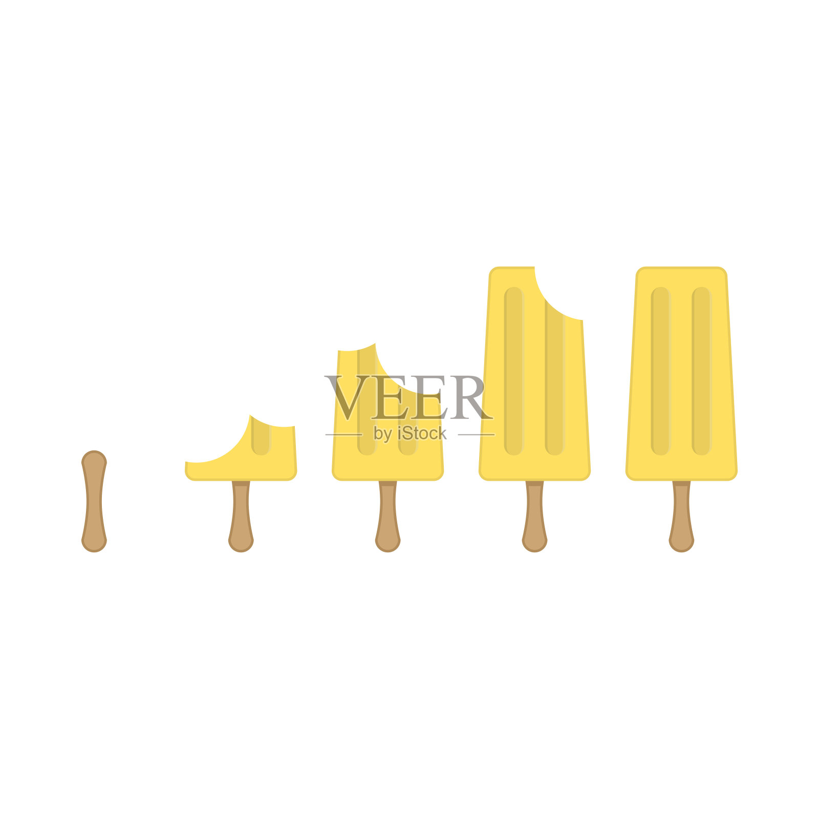 冰淇淋图标集。插画图片素材