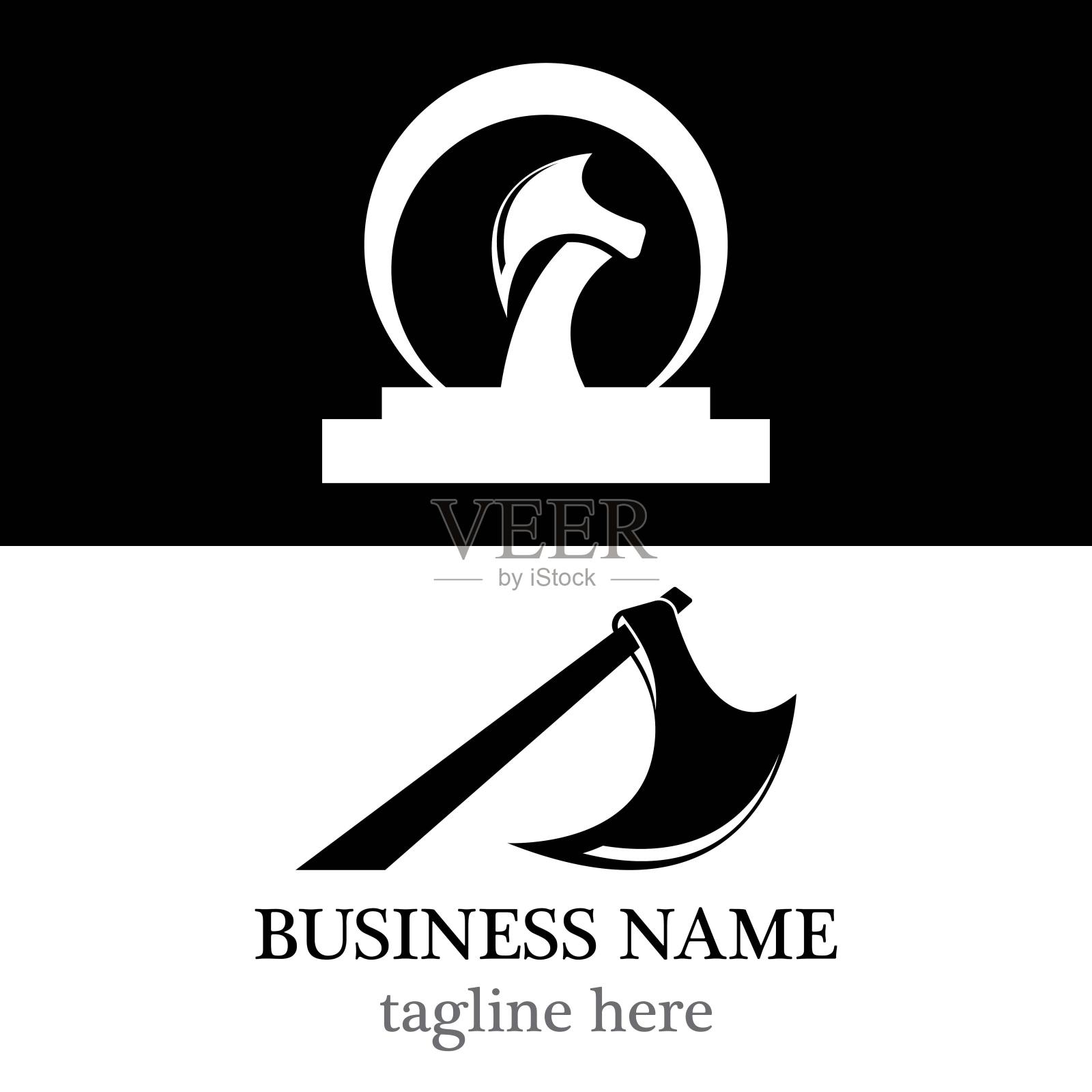 斧头标志模板插画图片素材