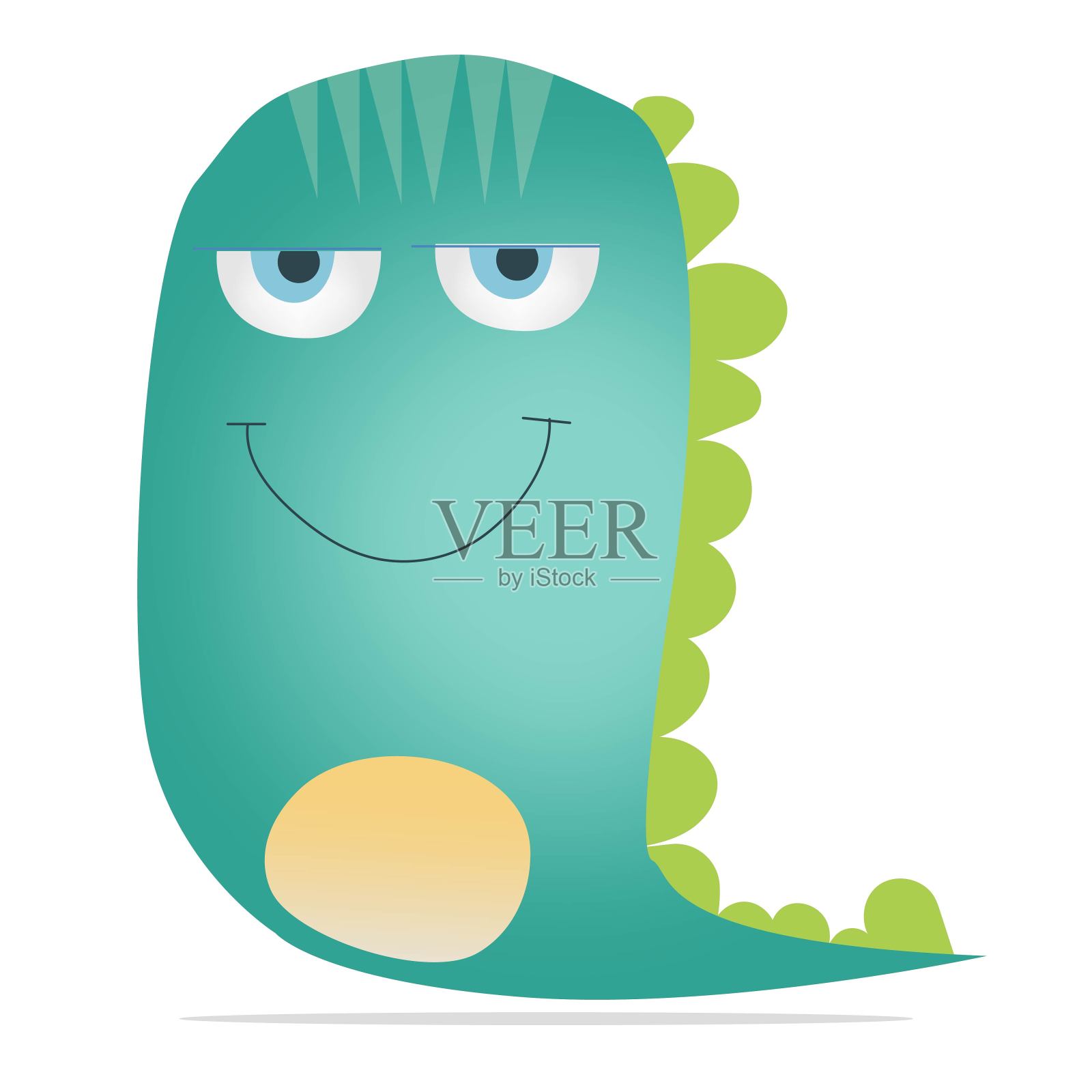 一种类似蠕虫的绿色病媒怪物。插画图片素材