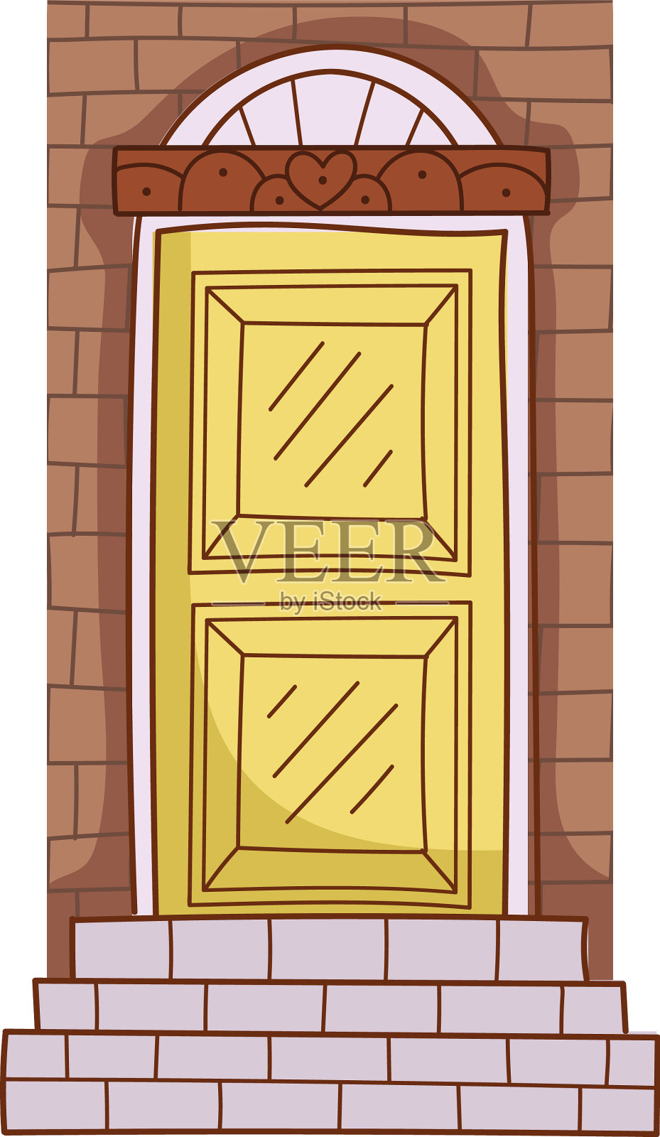 入口立面的步骤设计元素图片