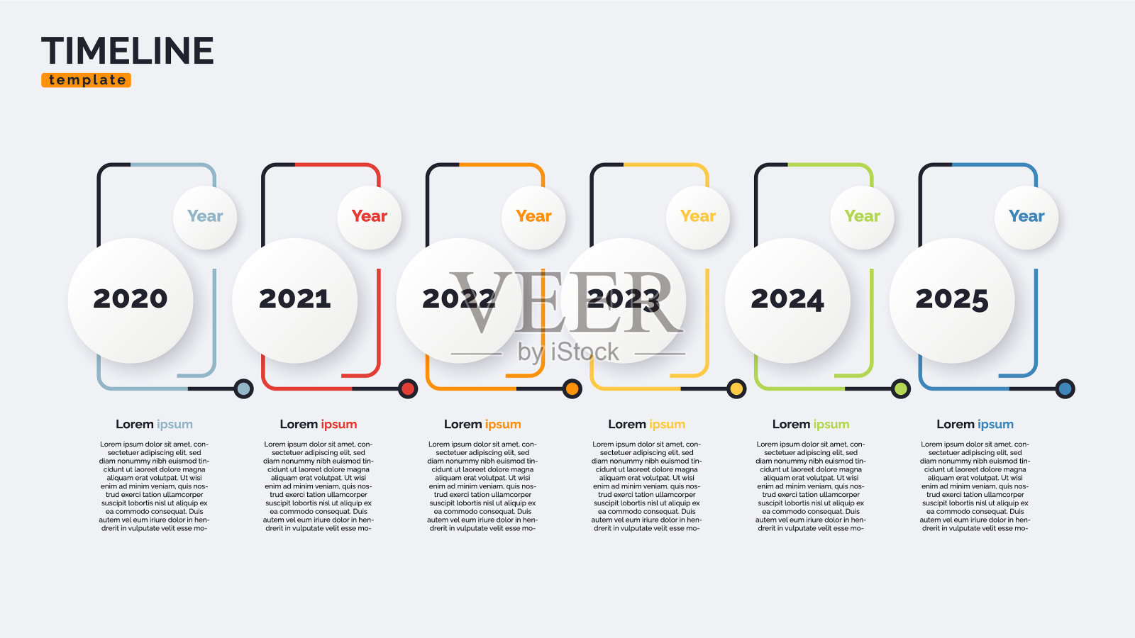 时间轴最小信息图的概念插画图片素材