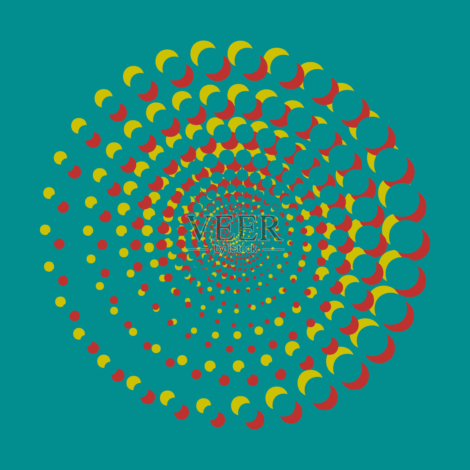 摘要技术圈符号伪3d插画图片素材