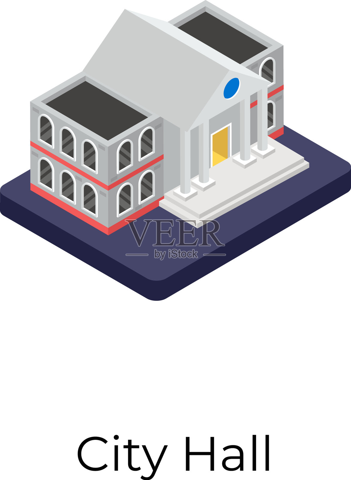 市政厅插画图片素材