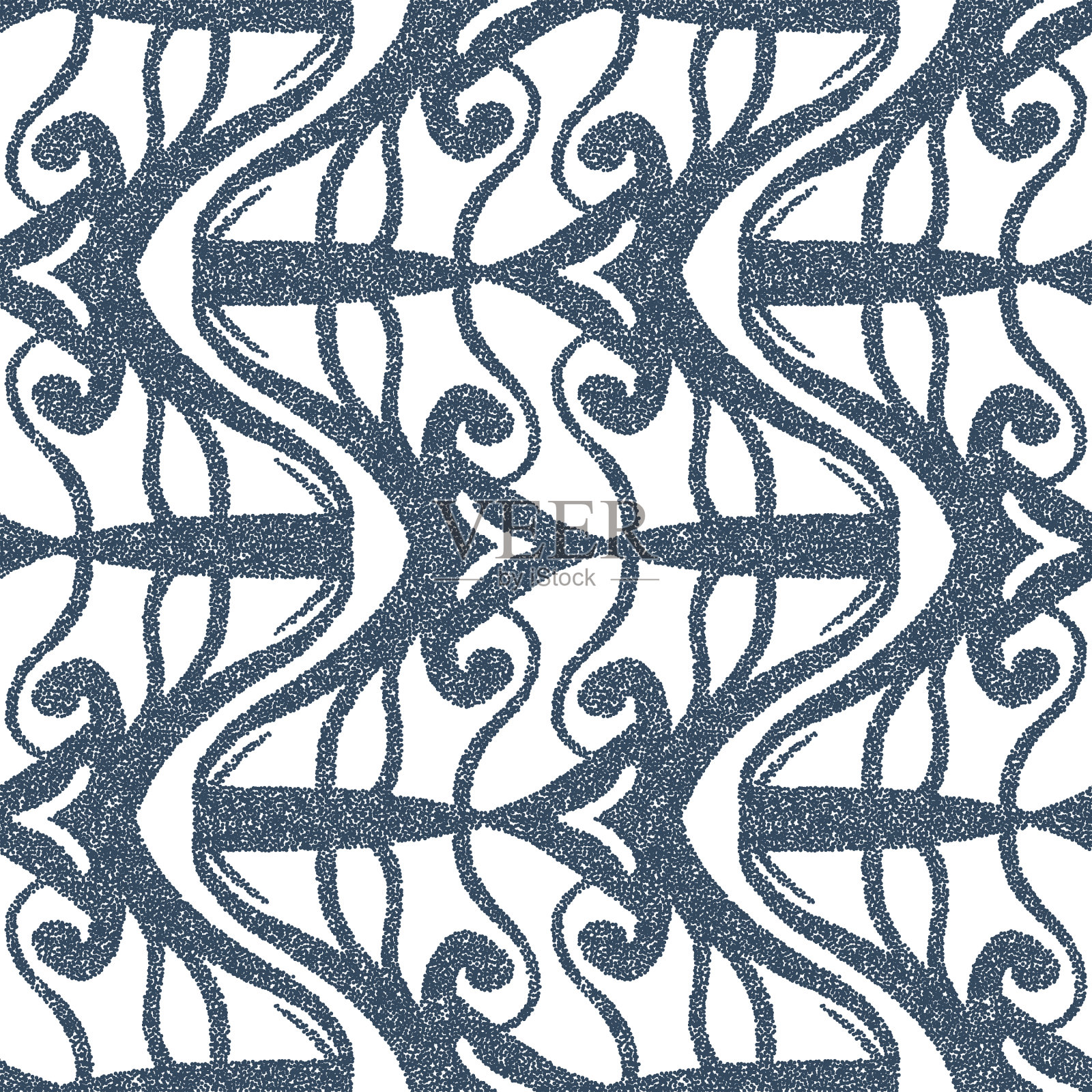 黑白无缝花纹带点插画图片素材