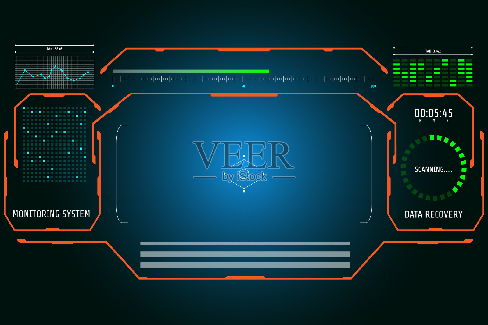 抽象未来hud用户界面背景插画图片素材