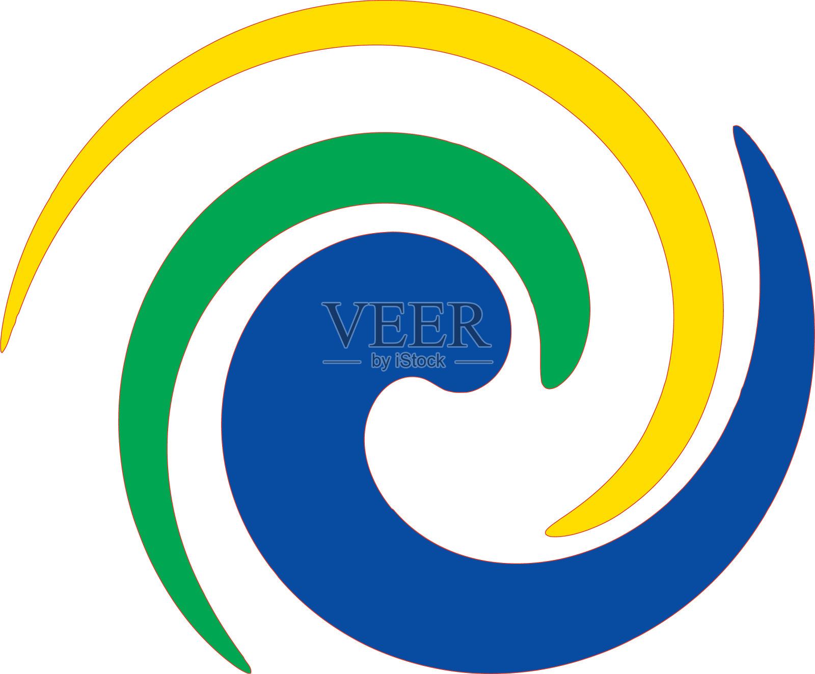 涂抹圆形螺旋旋转旋转元件插画图片素材