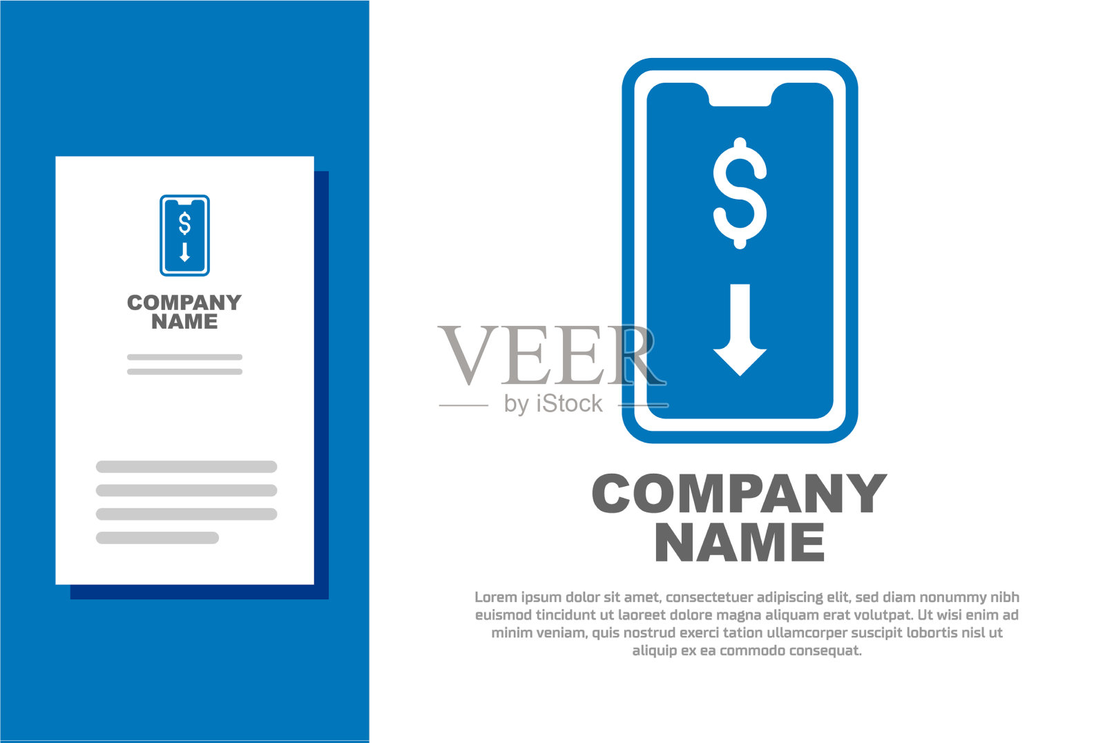 蓝色移动股票交易概念图标孤立上插画图片素材