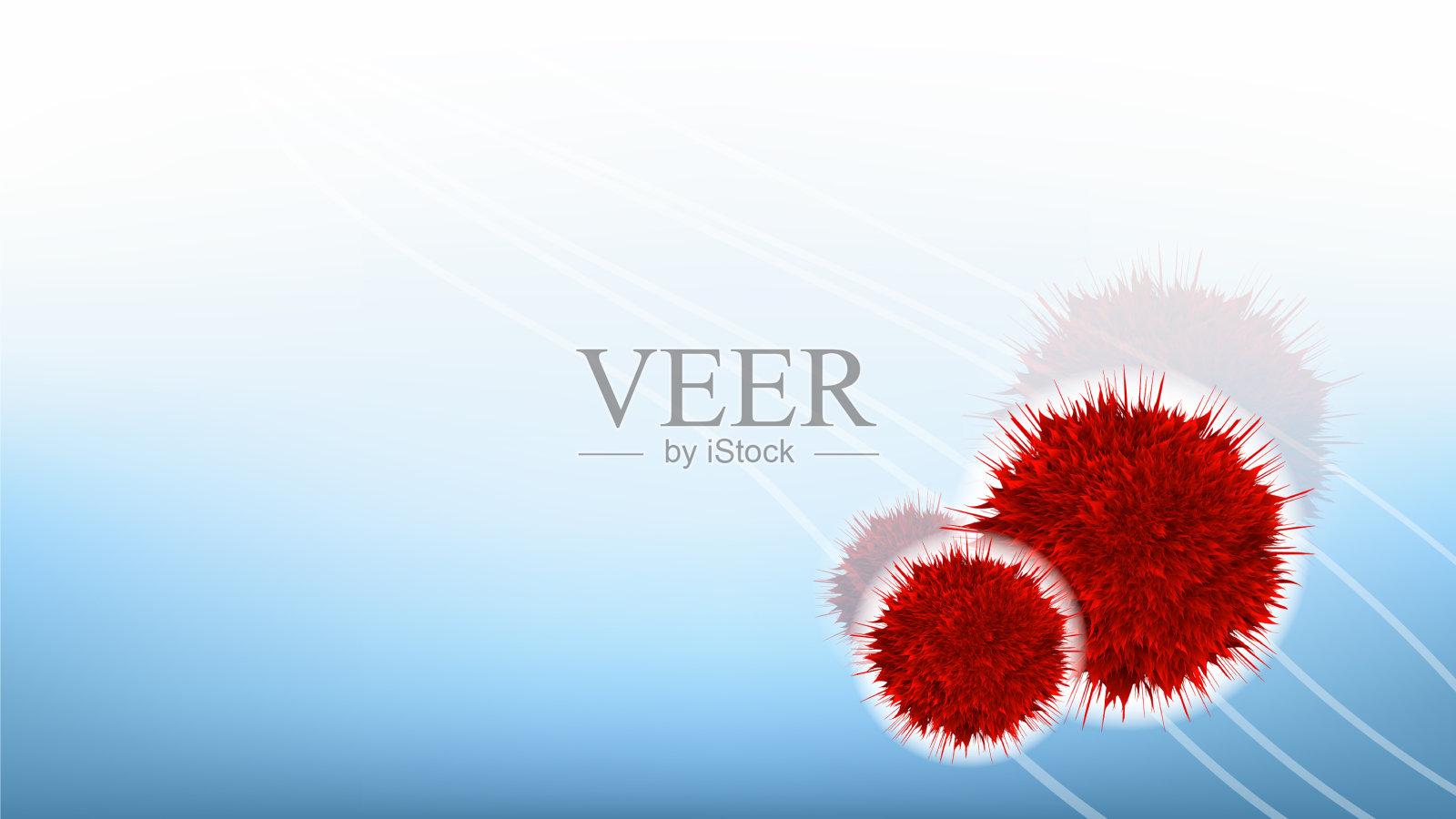 HIV细菌微生物复制空间插画图片素材