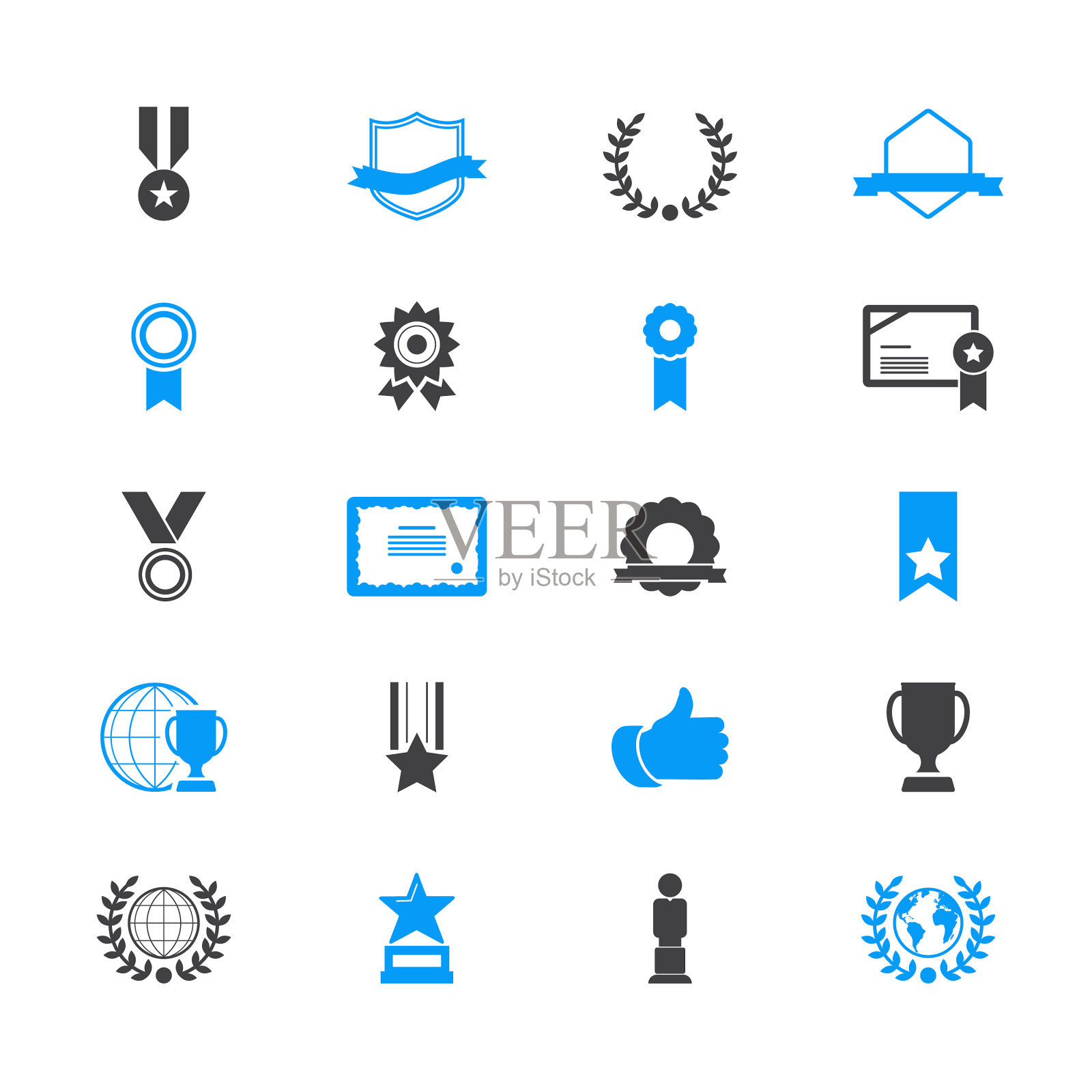 荣誉和奖励图标集图标素材