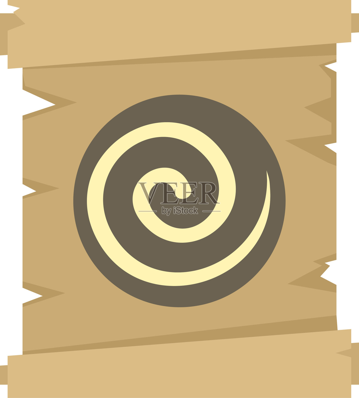 催眠螺旋纸草图标平孤立设计元素图片