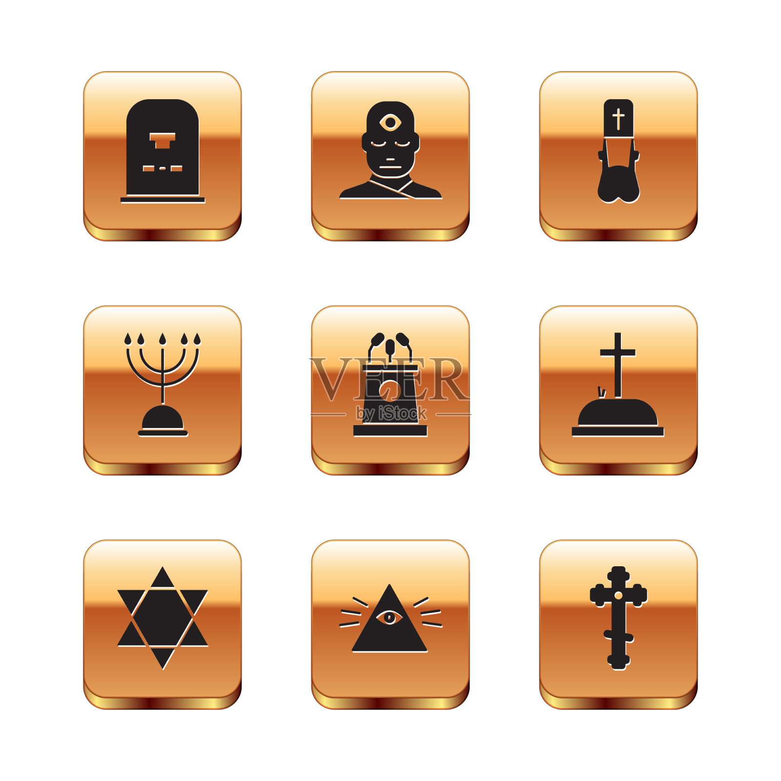 墓碑上写着星星大卫图标素材