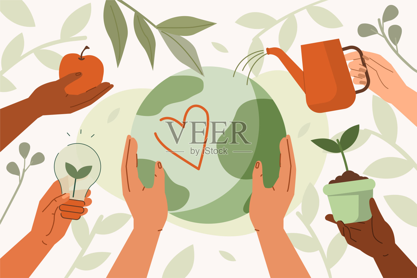 地球插画图片素材