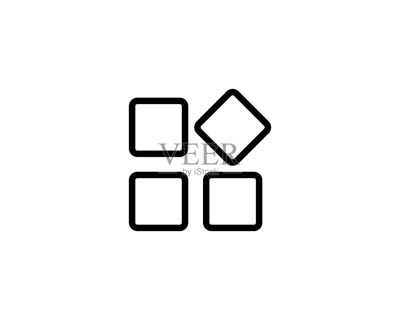 网络菜单图标。概念网络按钮。矢量插图。平面设计风格图标素材